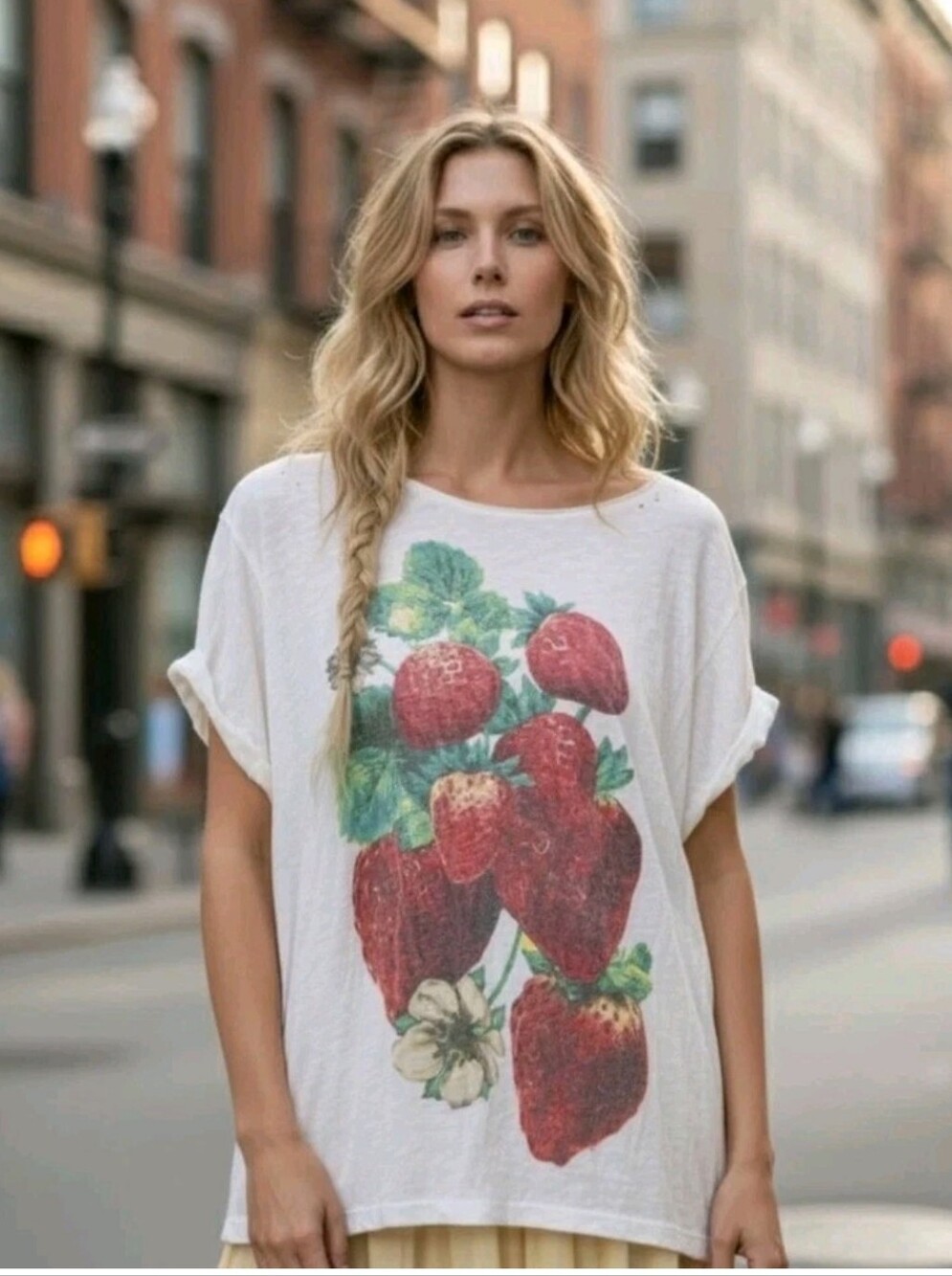 Mgnolia Pearl Strawberry BLOOMS TEE